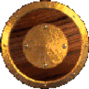 Gold Round Shield